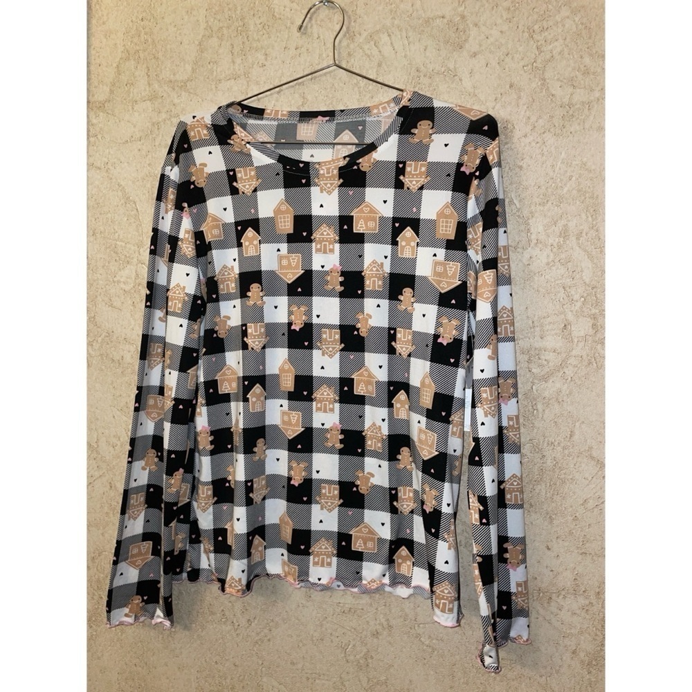 Sam & Olivia Long Sleeve Sleepwear Top Large